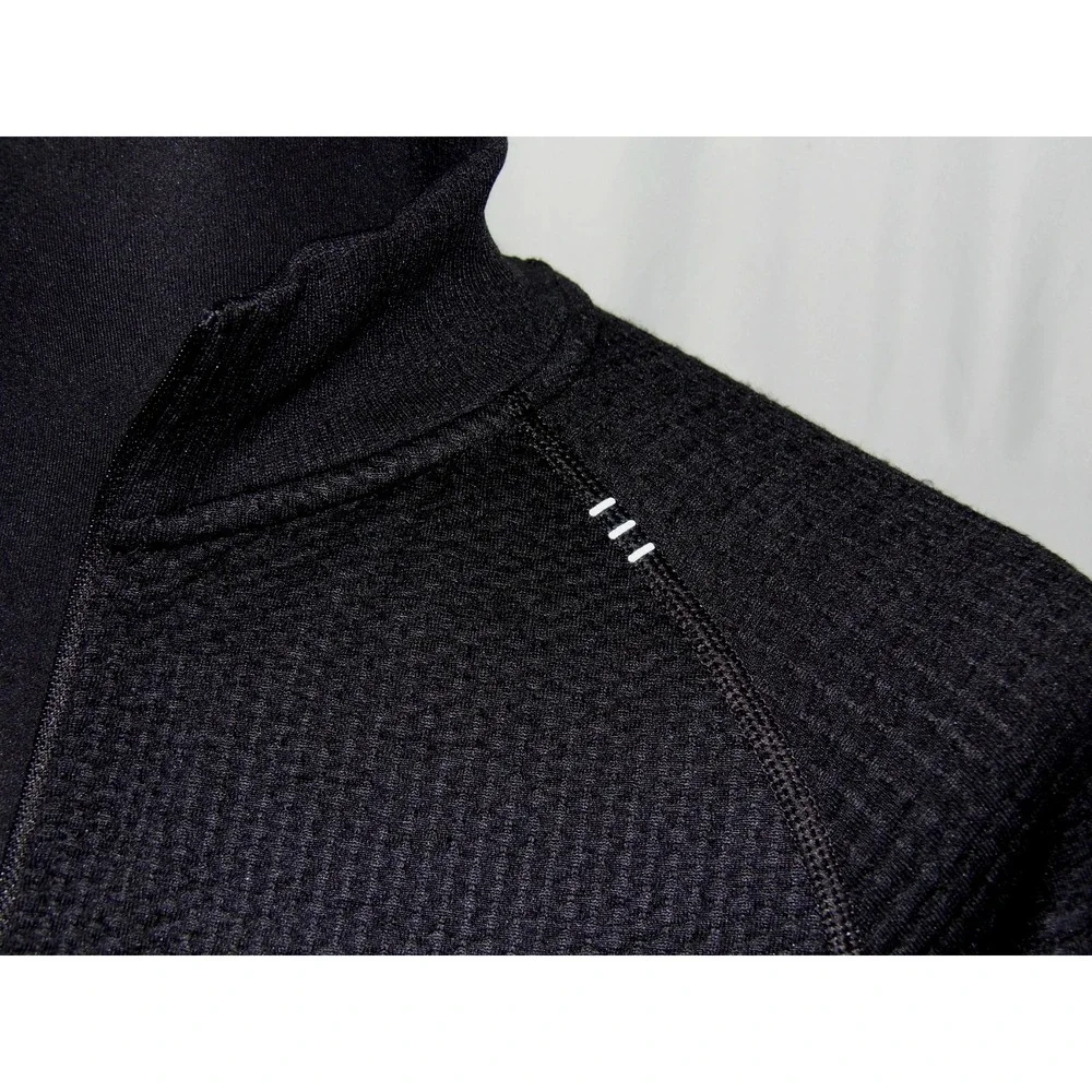 Lululemon Black Pull Over 1/4 Zip Stretch Athletic Running Jacket Men's Small